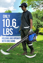 WILD BADGER POWER Leaf Blower 26cc Gas 475CFM 165MPH 10.1lbs