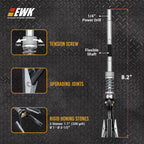 EWK Engine Cylinder Hone Tool 1-2.5 inch 3 Stone Adjustable Deglazer 220 Grit