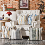 AmHoo Set of 2 Chenille Striped Textured Boho Throw Pillow Covers Aesthetic with