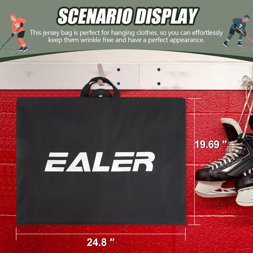 Ealer HAG301 Hockey Individual Garment Bag, Heavy Duty Hanging Travel Bag -
