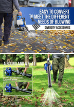 WILD BADGER POWER Leaf Blower 26cc Gas 475CFM 165MPH 10.1lbs