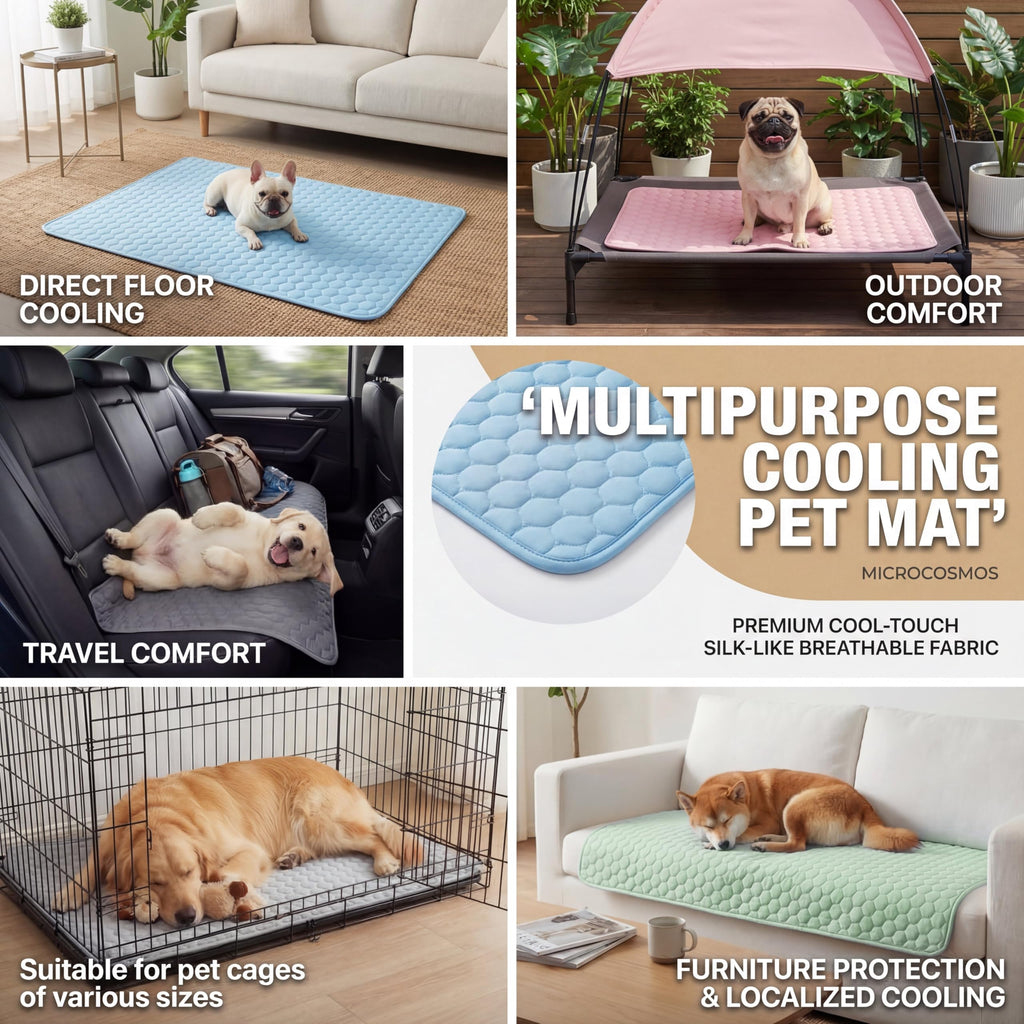 MICROCOSMOS Summer Cooling Mat & Sleeping Pad- Water Absorption Top, Materials