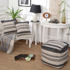 REDEARTH Boho Throw Pillow Covers Set of 2 Woven Tufted Farmhouse 18x18