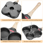 MyLifeUNIT 4 Cup Egg Frying Pan Nonstick Breakfast Skillet Induction Ready