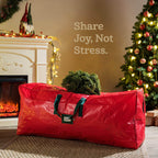 ZOBER 9FT Christmas Tree Storage Bag Waterproof Durable Handles Red