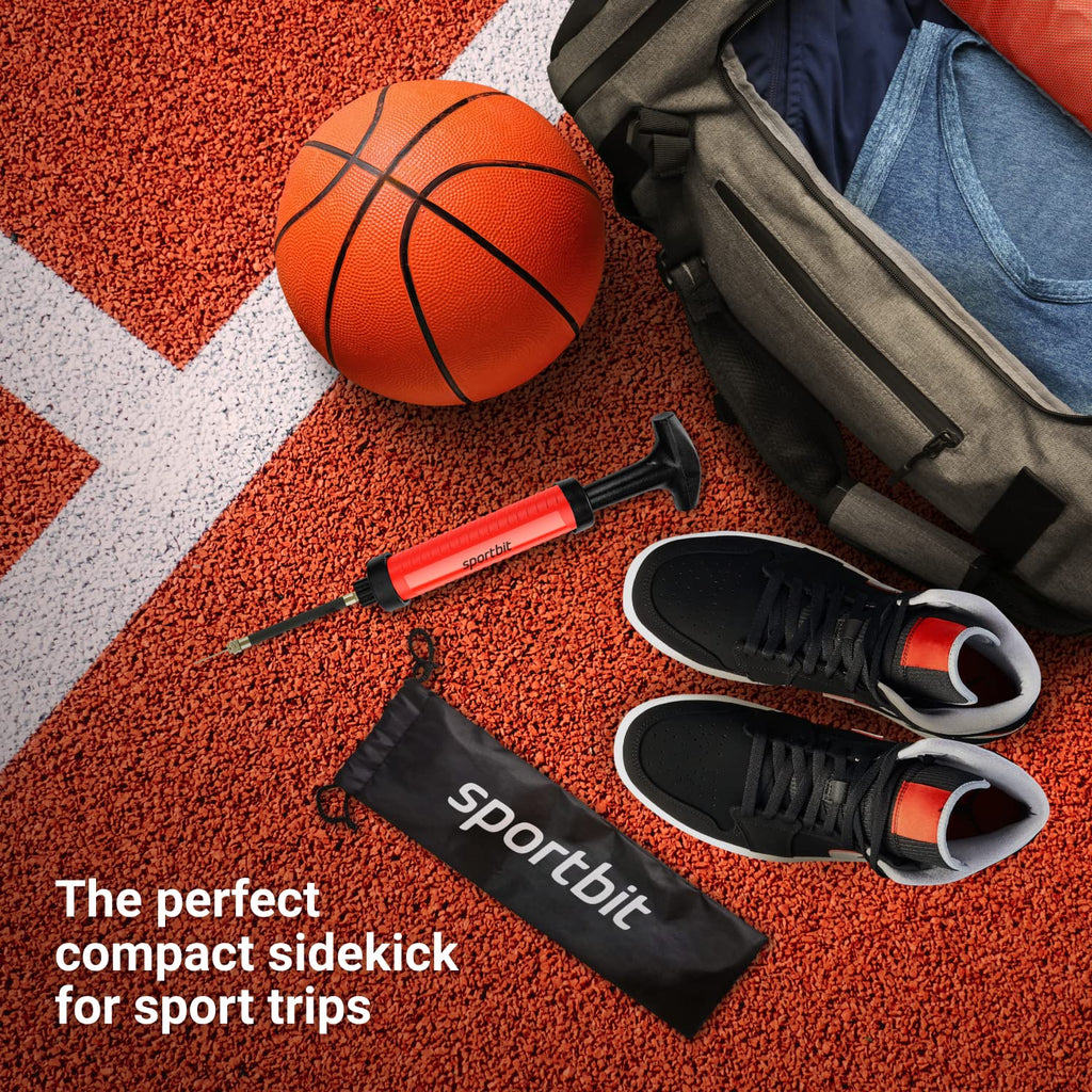 SPORTBIT Ballpump for Sports Balls - Basketball Pump for Sport Balls - Football