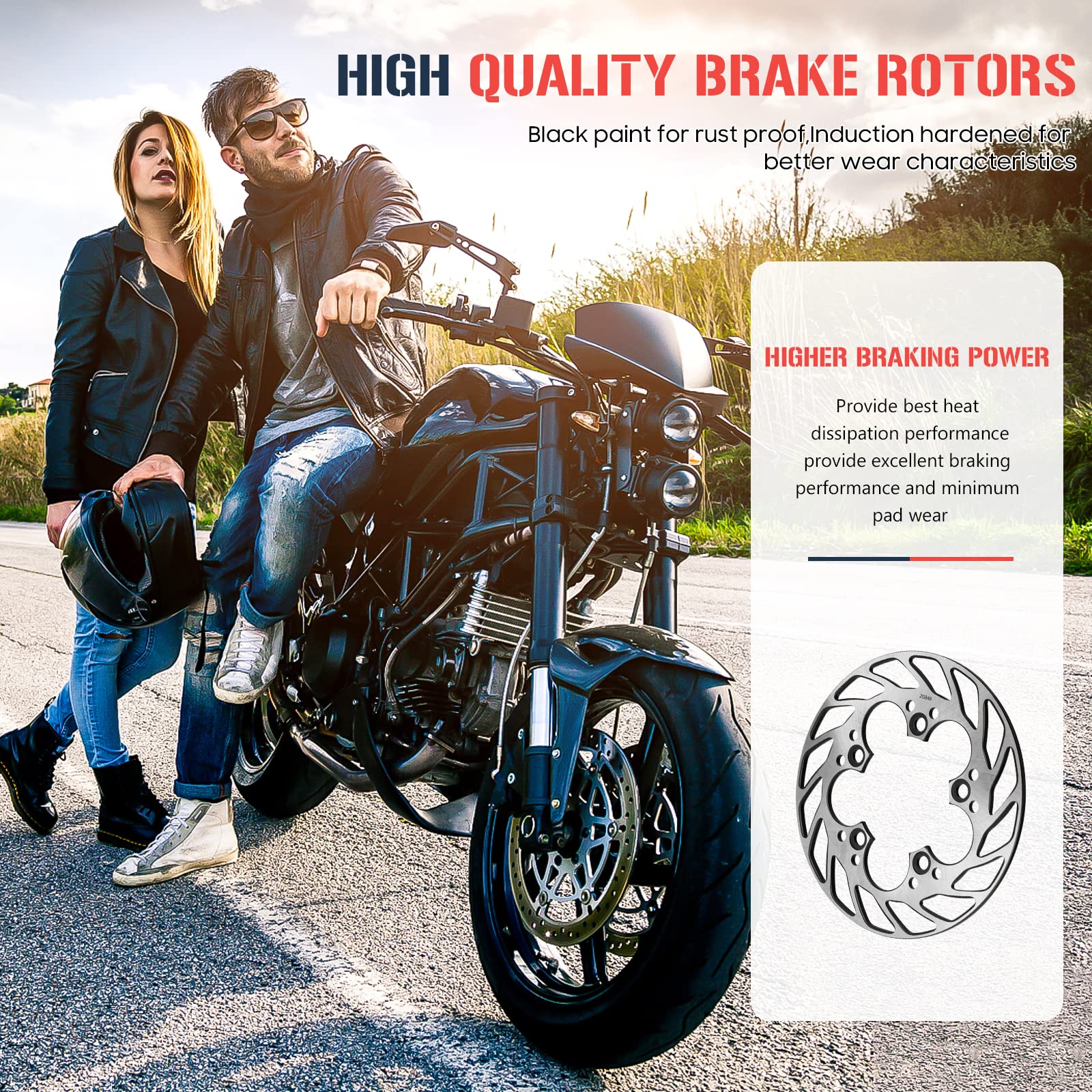 Brake Rotor Rear Disc for Suzuki 1997-2021 GSXR600 GSXR750, 2001-2016 GSXR1000,