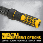 DEWALT Digital Torque Wrench, 3/8 inch Drive, 20-100 FT-LB, with Storage Case