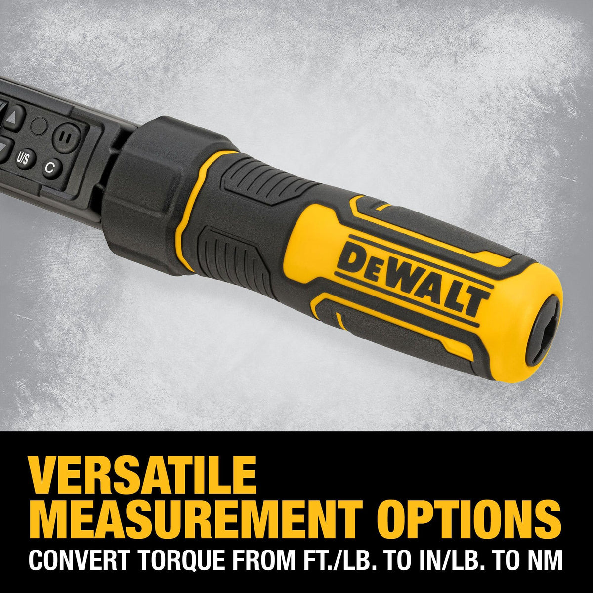 DEWALT Digital Torque Wrench, 3/8 inch Drive, 20-100 FT-LB, with Storage Case