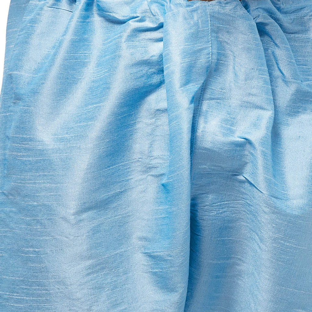 Sojanya (Since 1958 Men'S Silk Blend Sky Blue Kurta & Churidaar Pyjama Set, Size