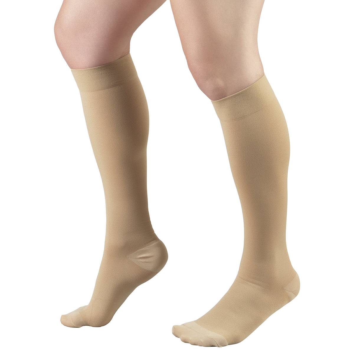 Size Large Short Truform Compression Stockings Knee High 18mmHg Beige