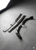 Universal 4-Piece Front Bumper Lip Splitter Spoiler Body Kit (Gloss Carbon