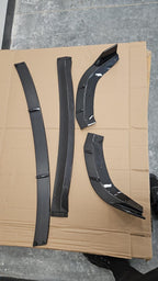 Universal 4-Piece Front Bumper Lip Splitter Spoiler Body Kit (Gloss Carbon