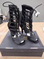 Dance and Sway K300 Latin Dance Boots Peep Toe Stiletto Heels Women US 6.5