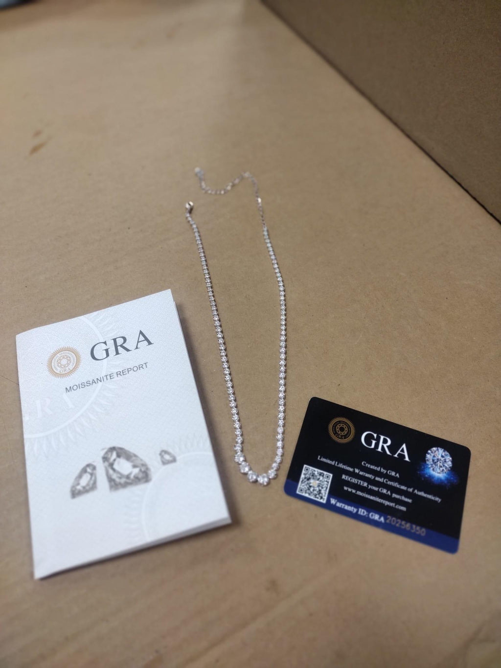 925 Sterling Silver Moissanite Tennis Chain Necklace 18" 14K White Gold Plated