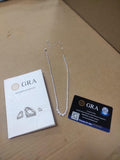 925 Sterling Silver Moissanite Tennis Chain Necklace 18" 14K White Gold Plated