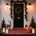 wemarry Flameless Candles 4" 5" 6" Set of 2 Acrylic Glass Pillars 3" Diameter