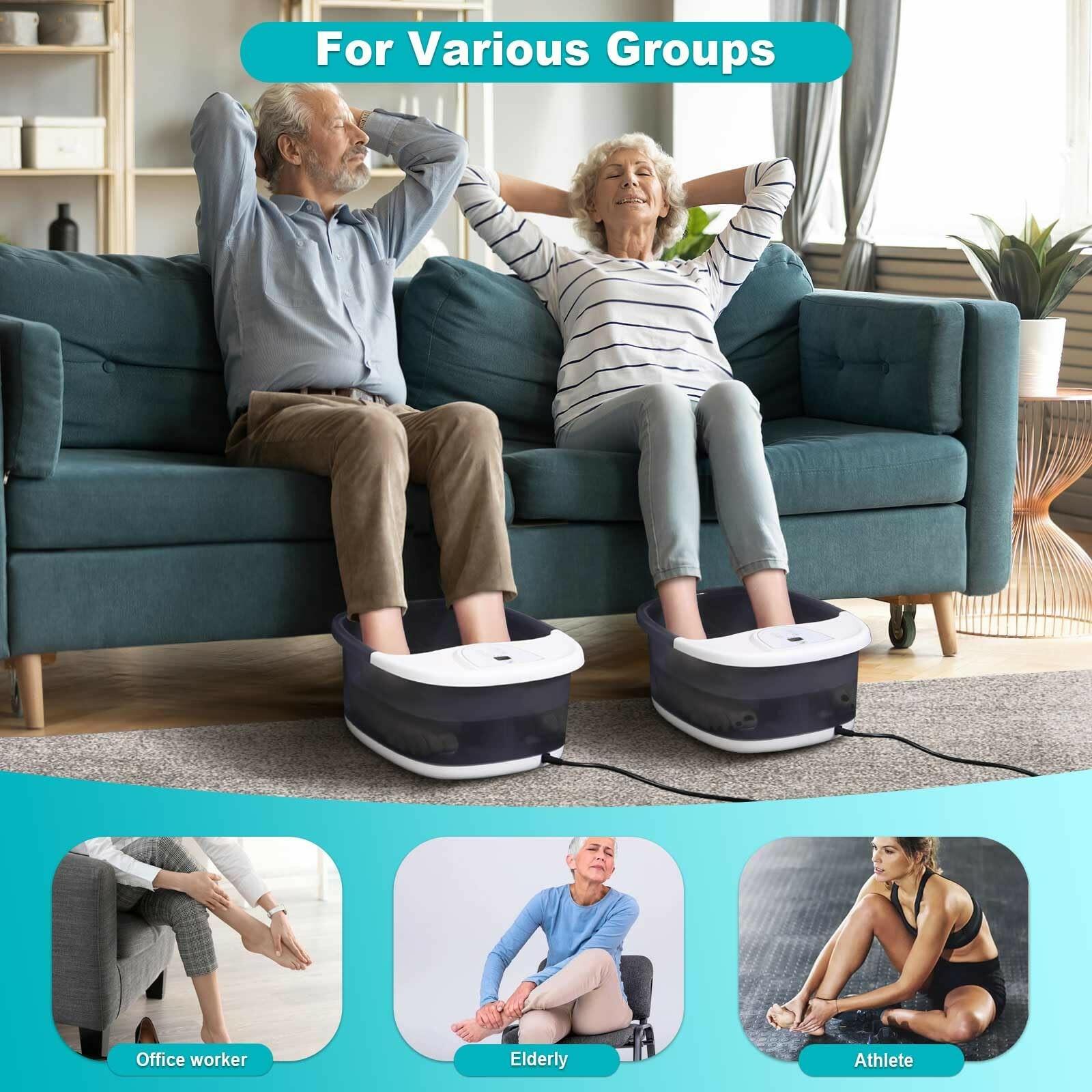 ECARBME Foot Spa Bath Massager with Heat, Foot Bath with 22 Massage Rollers,