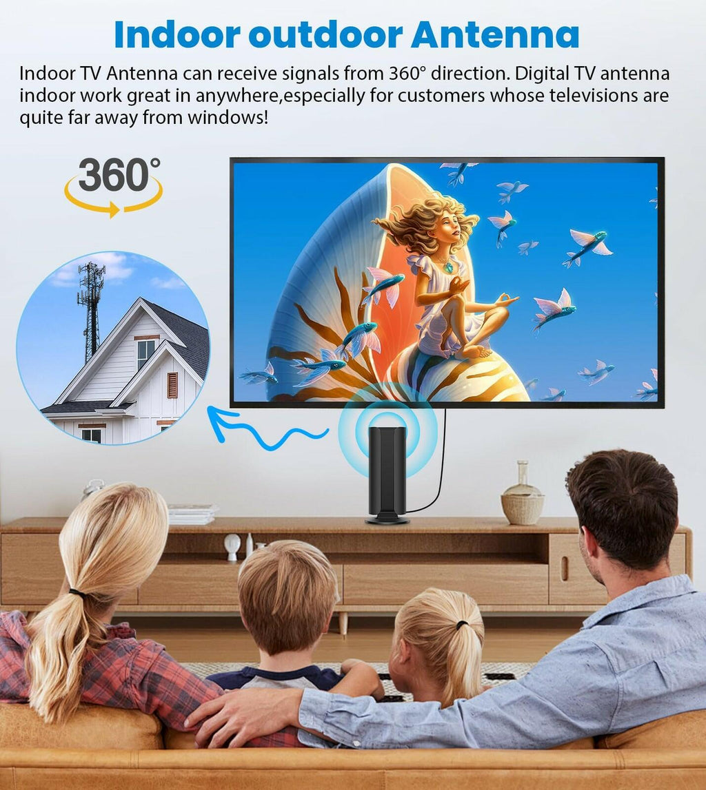 2026 Upgraded Digital TV Antenna HD Smart TV Long Range Indoor Antenna
