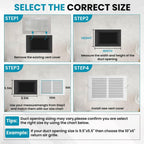VOISEN Return Air Grille - Fits 10x6 Duct Opening, Steel White Vent Cover Grill