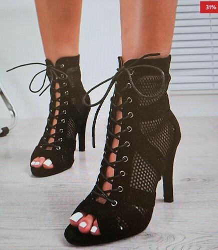 DS Women's Rubber Sole Customized Dance Heels Boots Salsa Jazz Dance Shoes US 5