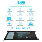 42Wh WDX0R WDXOR 11.4V Battery for Dell Inspiron 13 7375 7368 7378 5368 5378