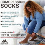 Mojo Compression Socks for Women and Men 20-30mmHg Knee High - Unisex Medical