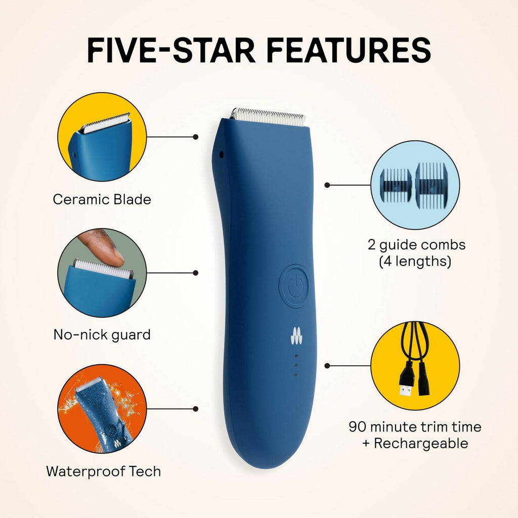 MERIDIAN The Trimmer Original - Body Hair Trimmer for Men, Electric Shaver for