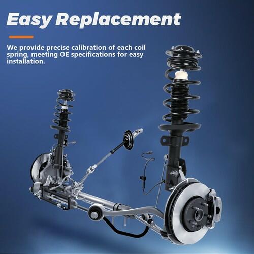 KUIPERAUTO Front Rear Strut Assembly Shocks for 2007-2012 Nissan Sentra 4PCS