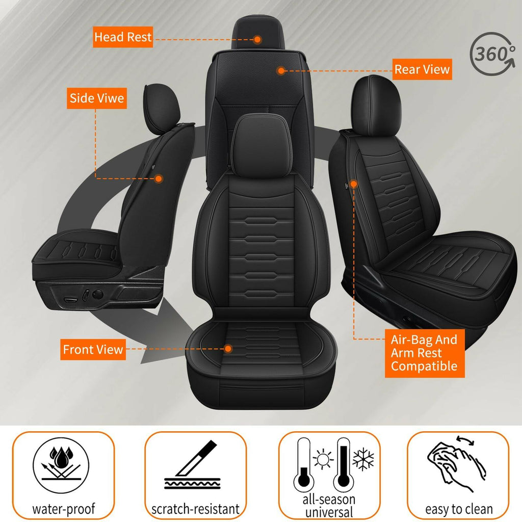 RAWAKORW Car Seat Covers Custom Fit for Ford Bronco 2021 2022 2023 2024 2025 4