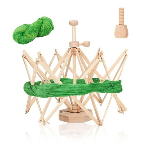 Wooden Yarn Swift Umbrella Skein Winder Lightweight No Clamp Required