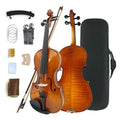 Vetimobato 4/4 Full Size Violin Set Solid Maple Spruce Complete Kit Case Bow