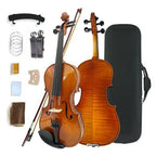 Vetimobato 4/4 Full Size Violin Set Solid Maple Spruce Complete Kit Case Bow