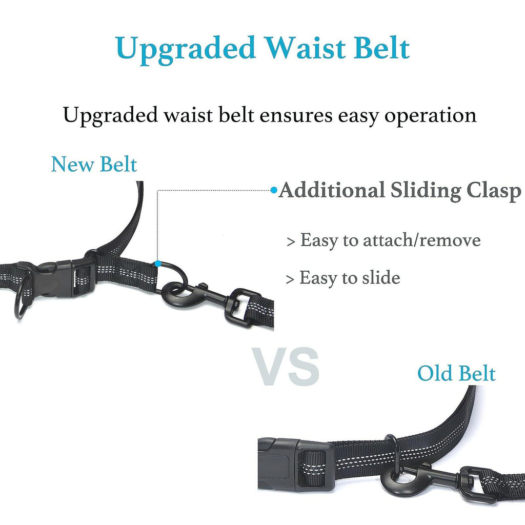 iYoShop Retractable Hands Free Dog Leash - Dual Handle Bungee Waist Leash for