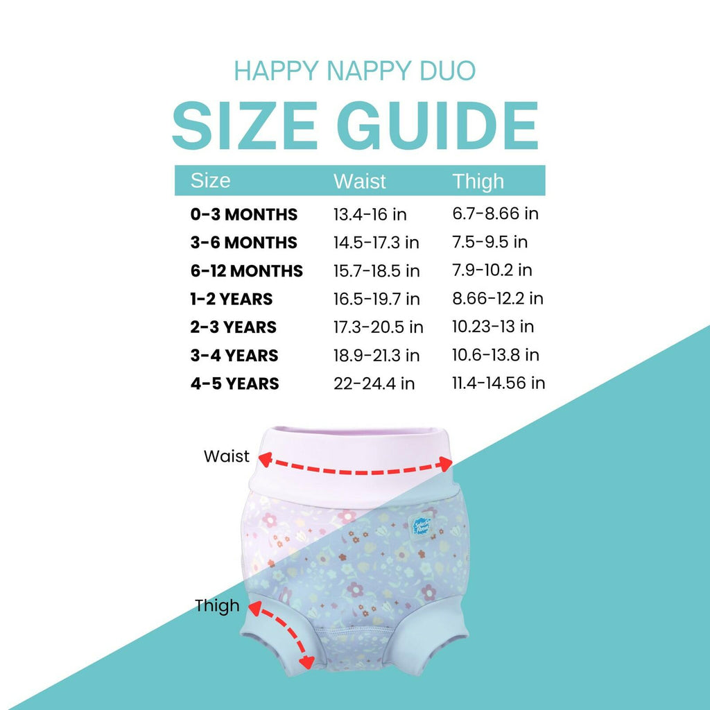 Splash About Happy Nappy Duo, Lilac Spring, 6-12 Months large