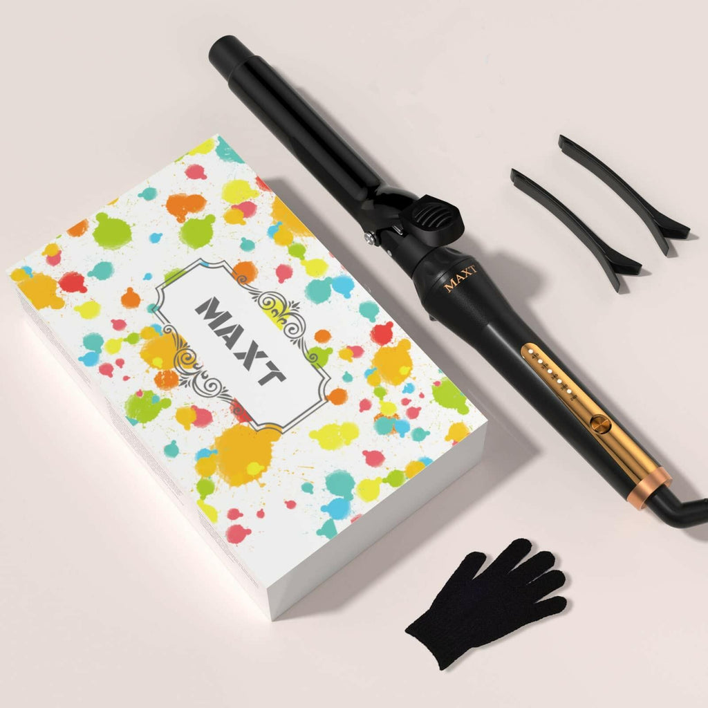 MAXT Curling Irons 1 in Waver Curling Wand Ceramic Tourmaline Hair Curler Dual