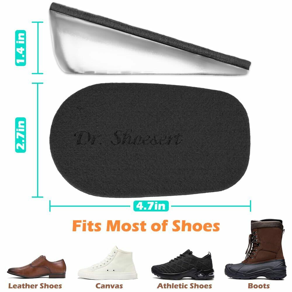 Dr. Shoesert Height Increase Insoles for Men and Women Wool Felt Gel Heel (1.0'