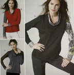 Vogue 8793 Katherine Tilton Knit Tops Misses' Sz XS S M 29.5-36" Bust UC FF OOP