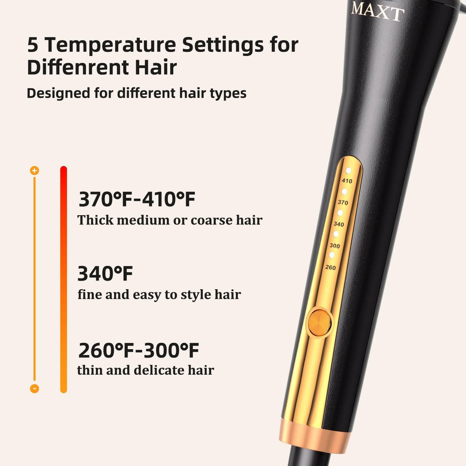 MAXT Curling Irons 1 in Waver Curling Wand Ceramic Tourmaline Hair Curler Dual