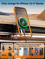 for Magsafe Car Mount Charger, [100% Stable] 15W 2 in1 Magnetic Wireless Car