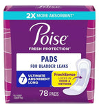 78 Ct Poise Incontinence Pads & Postpartum Incontinence Pads 7 Drop Ultra