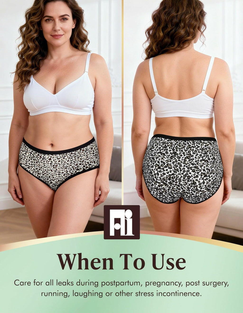 5 Pack Medium AIRCUTE Washable Adult Urine Incontinence Underwear for Women Leak