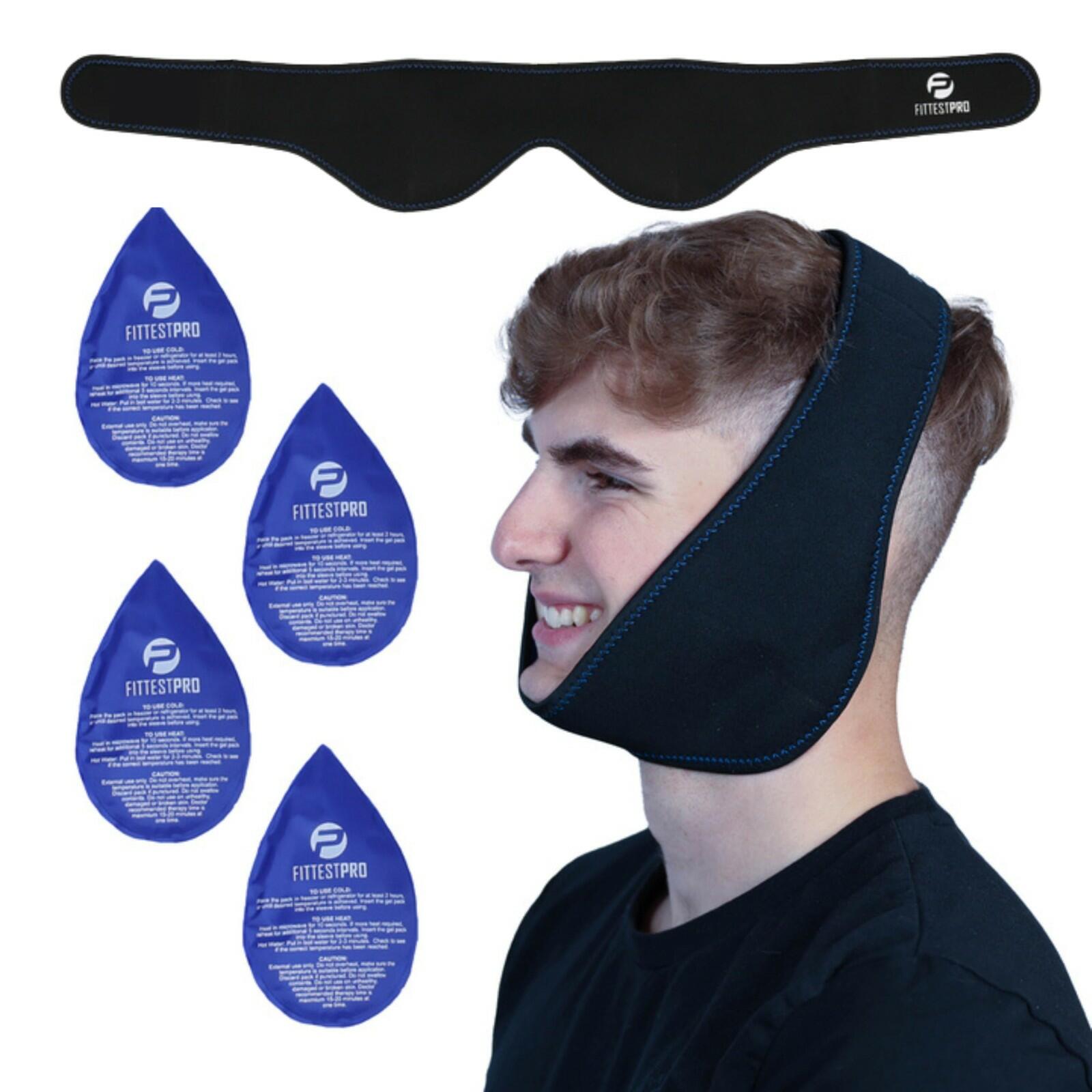 4 Ct Fittest Pro Wisdom Teeth Ice Pack Head Wrap Jaw Ice Pack for Face Oral