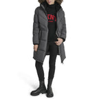 DKNY Women's Medium Walker-Length Puffer Coat with Hood and Adjustable Internal