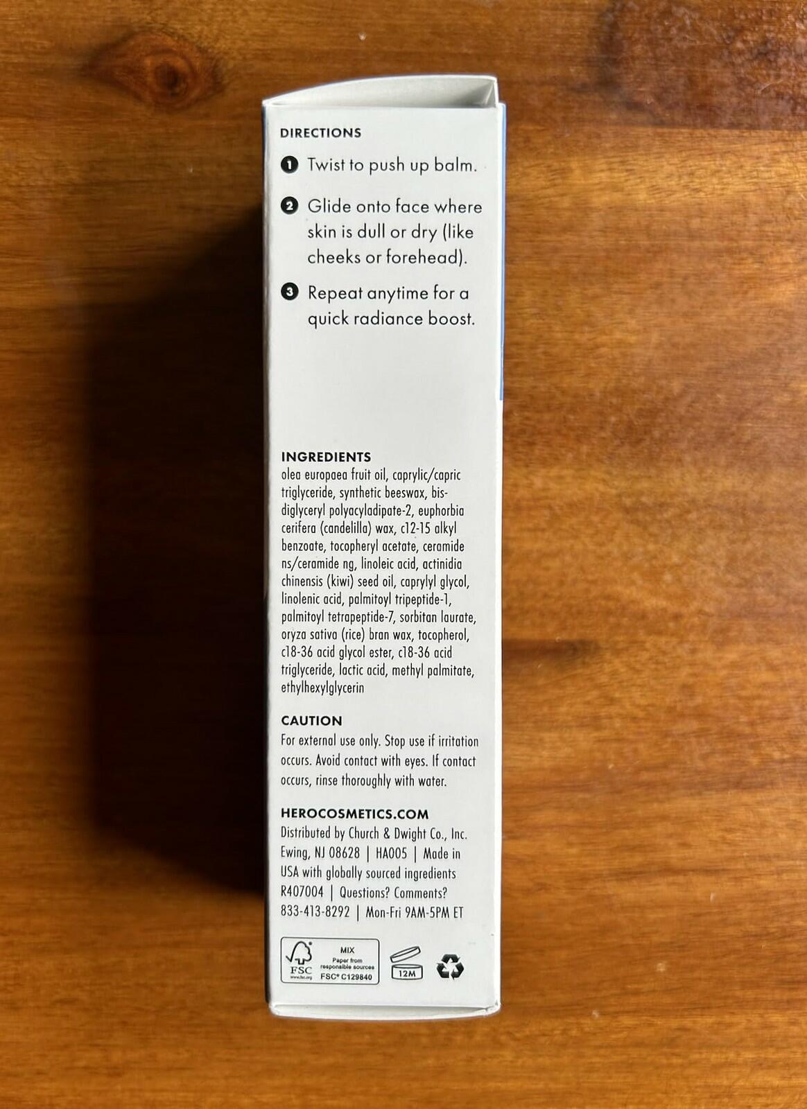Hero Cosmetics Glow Balm Radiant Skin Stick – Instantly Gives Skin a Glowy