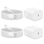 2 PACK CXX i Phone Charger Fast Charging, MFi Certified, 20W USB C Block with