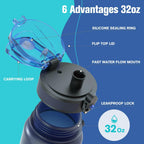 1 PACK Sahara Sailor Water Bottle 32oz, Durable and Leakproof Water Bottles