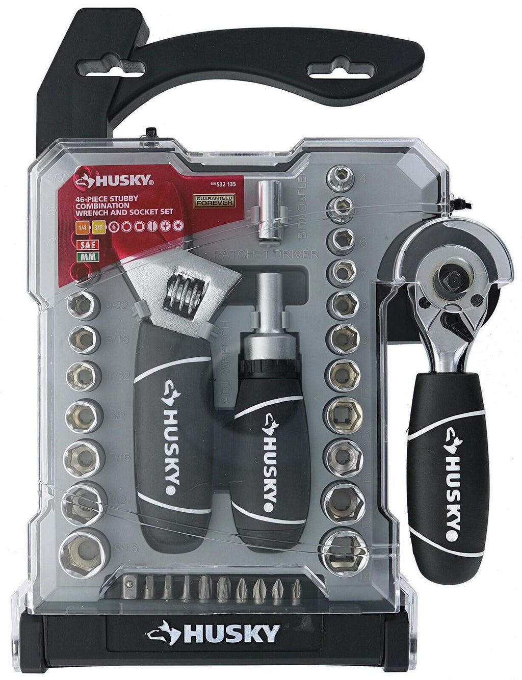 Husky Stubby Wrench and Socket Set (46-Piece)-H46PCSTS