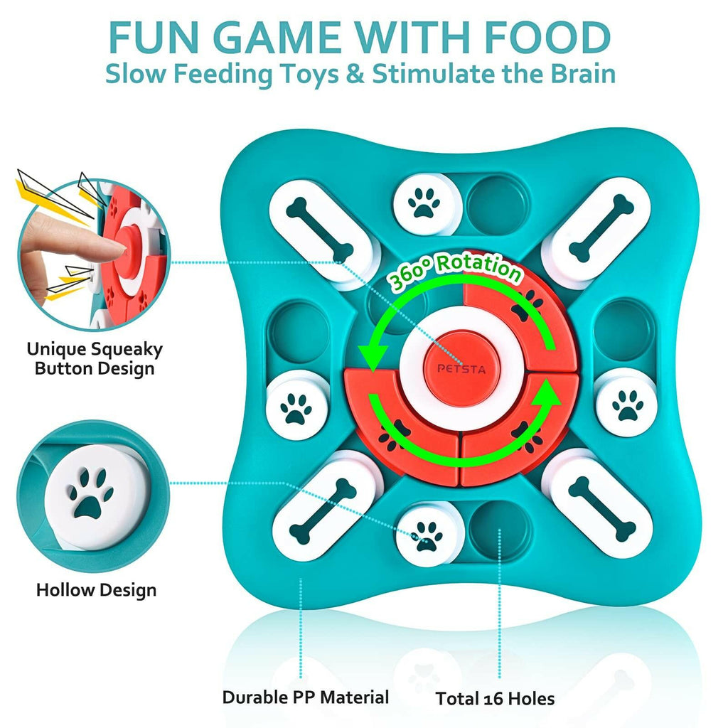 PETSTA Dog Puzzle Toys, Treat Dispensing Dog Enrichment Toys for IQ Training and
