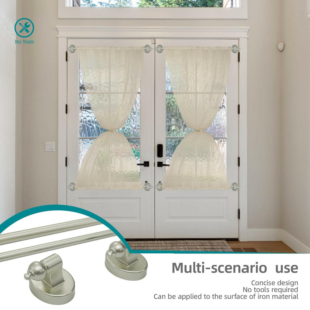 WL.Rocaille Magnetic Curtain Rods for Metal Doors and Window, Multi-Use